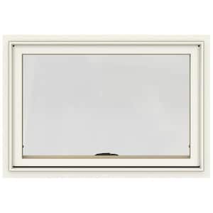 JELD-WEN 36 in. x 24 in. W-2500 Series White Painted Clad Wood Awning ...