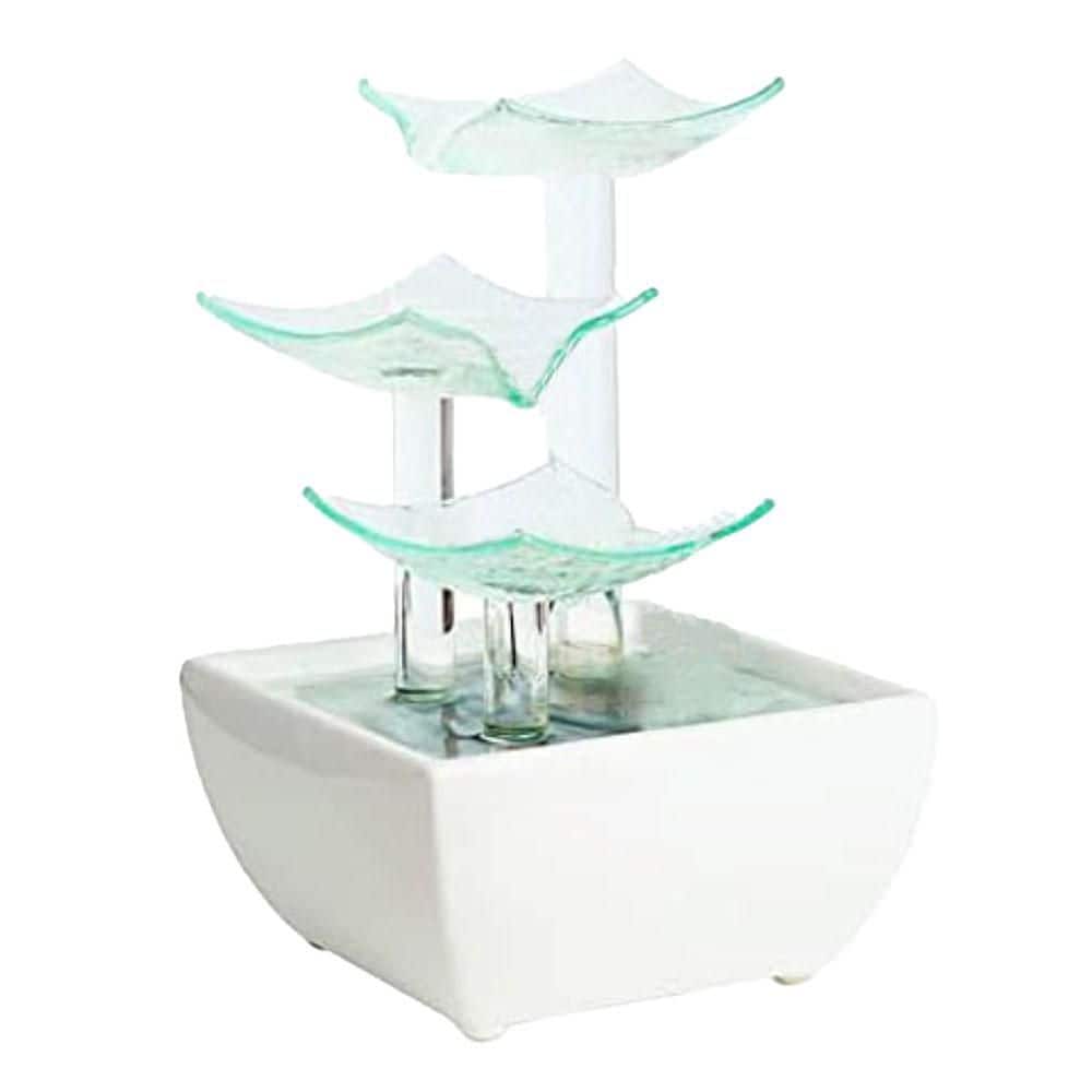 8.5 in. Electric Glass and Ceramic Tabletop Fountain with Water Pump Spitter price history on PriceWatchPro