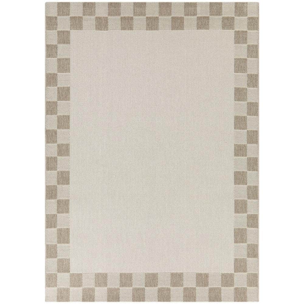 BALTA Tabor Tan 8 ft. x 10 ft. Checkered Indoor/Outdoor Area Rug ...