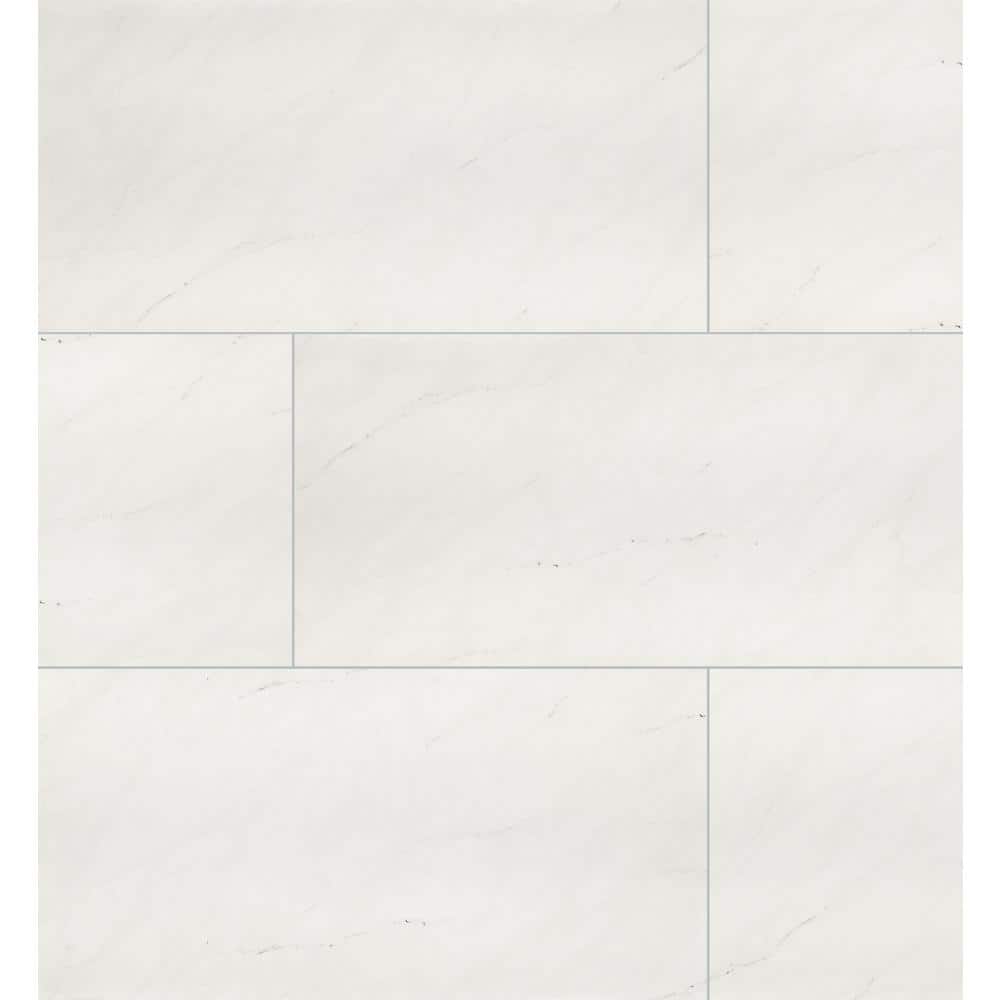 Alvara Ice 4 in. x 4 in. Polished Porcelain Marble Look Floor and Wall Tile Sample price history on PriceWatchPro