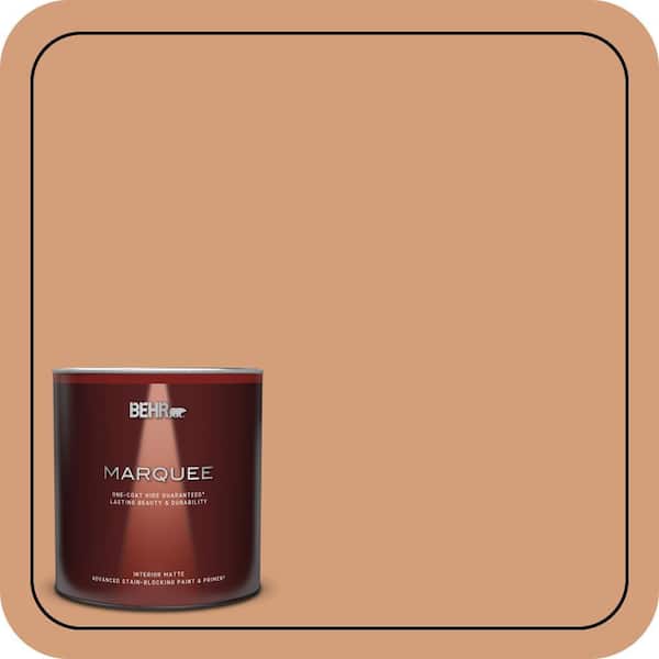 BEHR MARQUEE 1 qt. #T12-4 Darlin Clementine Matte Interior Paint & Primer