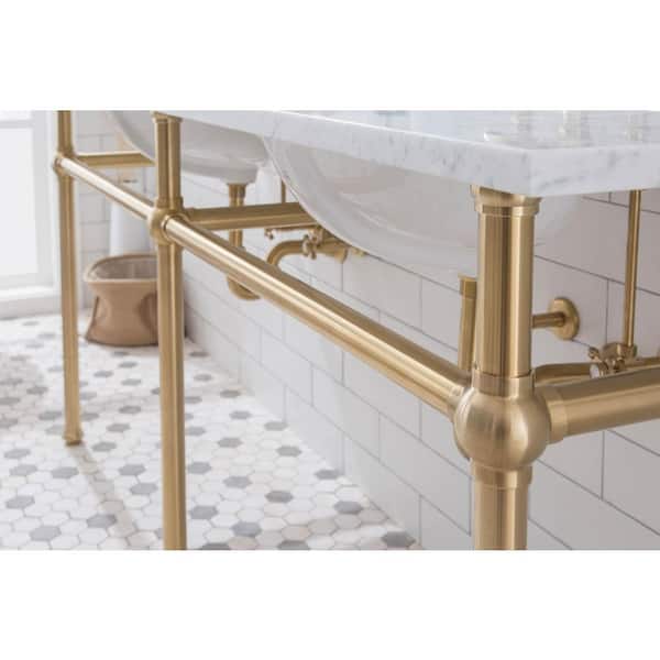 Embassy 72 in. Brass Washstand Legs and Connectors in Satin Gold PVD Embassy 72 in. Brass Washstand Legs and Connectors in Satin Gold PVD