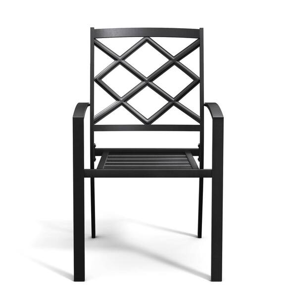 afton metal stacking patio chair