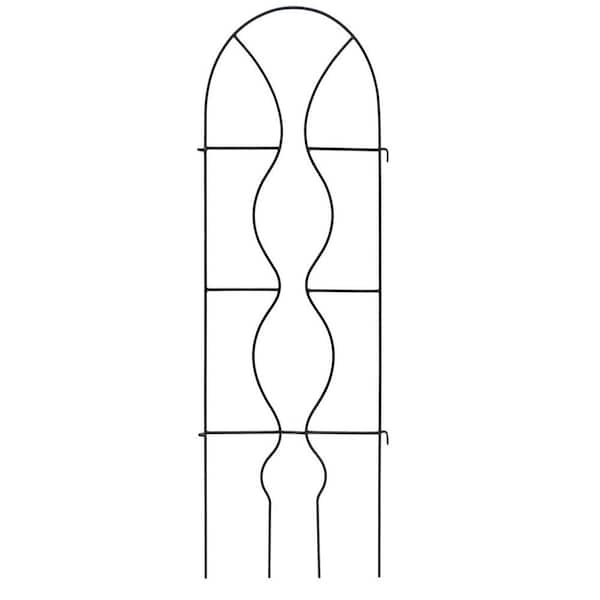 ACHLA DESIGNS Orangery Trellis Gardening Tool, 65 in. Tall Black Powdercoat Finish