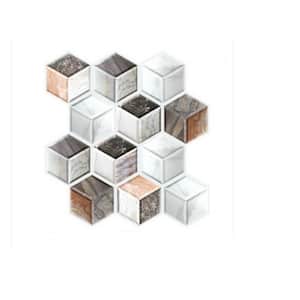 3D PVC Peel and Stick Mosaic Tile Sticker, JM542, 12 in. x 12 in. (Set of 20)