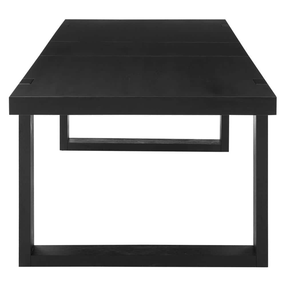 Yves Black Reclaimed Wood Extendable Dining Table for Eight