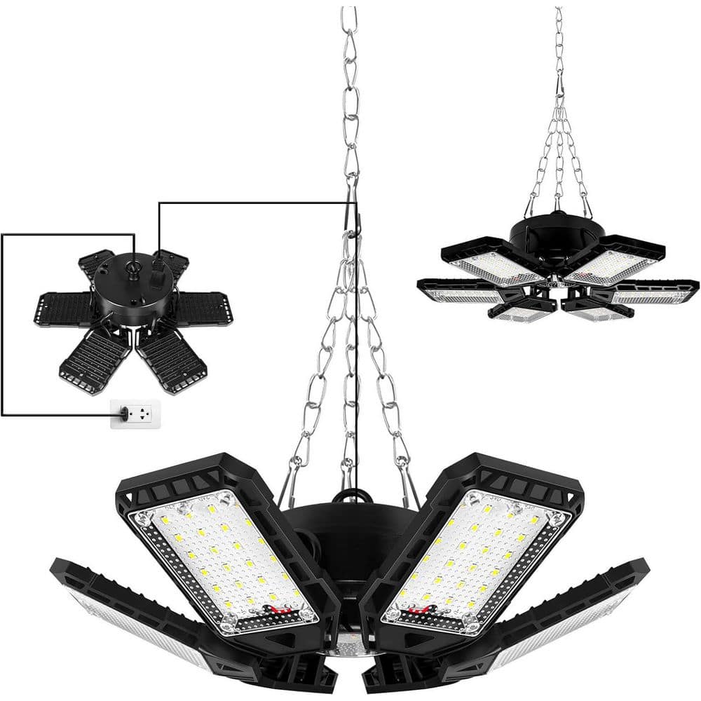 18000Lumen LED Garage Shop Light 180-Watt 4-Pack 6 Plus 1 Deformable Panel 6500K E26/E27 Basement Barn Warehouse Ceiling price history on PriceWatchPro
