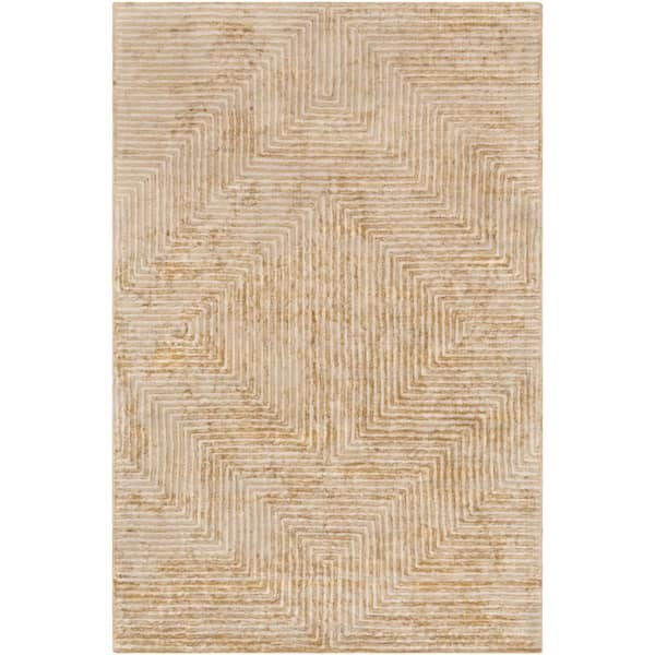 Kastav Tan Striped 2 ft. x 3 ft. Indoor Area Rug