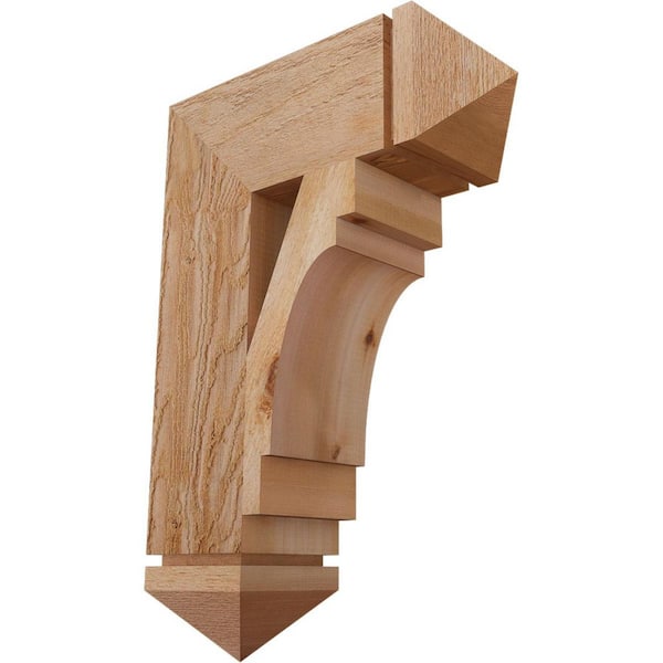 Ekena Millwork 6 in. x 26 in. x 18 in. Western Red Cedar Merced Arts and Crafts Rough Sawn