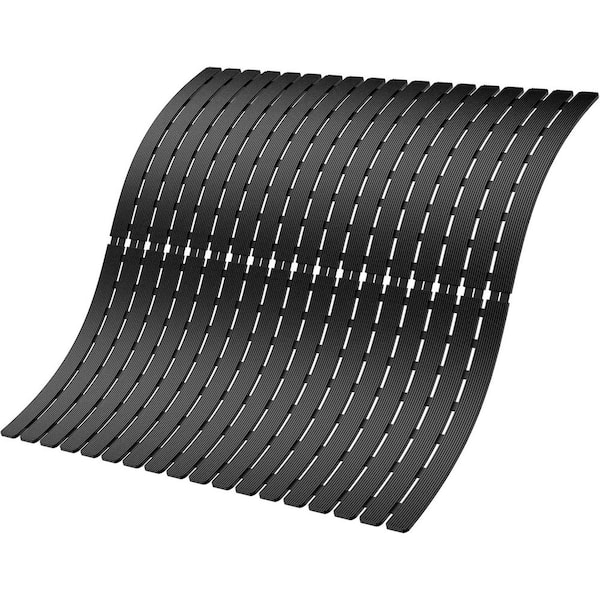Adrinfly Bathtub Mat Non Slip Super Soft TPE Shower Mat with Suction Cups and Drain Holes for Elderly & Kids 24x24 Inch