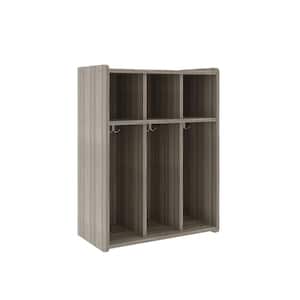 6-Compartment Kids Locker Cubbies (Shadow Elm Gray), Classroom Furniture, Assembled, 28 in. W x 15 in. D x 37.5 in. H