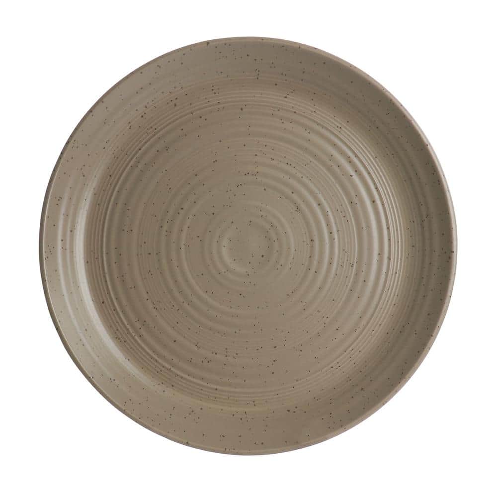 Bee & Willow Greige Ceramic Round Dinner Plate Set of Six