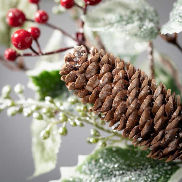 Durable and Versatile: 6 Pcs Frosted Pine Cones for Indoor and Outdoor  Decorating - 24 Pcs 