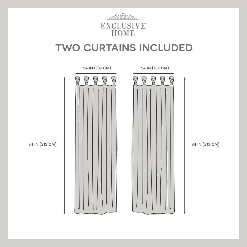 Natural Linen Tab Top Light-Filtering Curtain Panel Pair