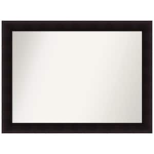 Portico Espresso 43.5 in. W x 32.5 in. H Rectangle Non-Beveled Wood Framed Wall Mirror in Brown