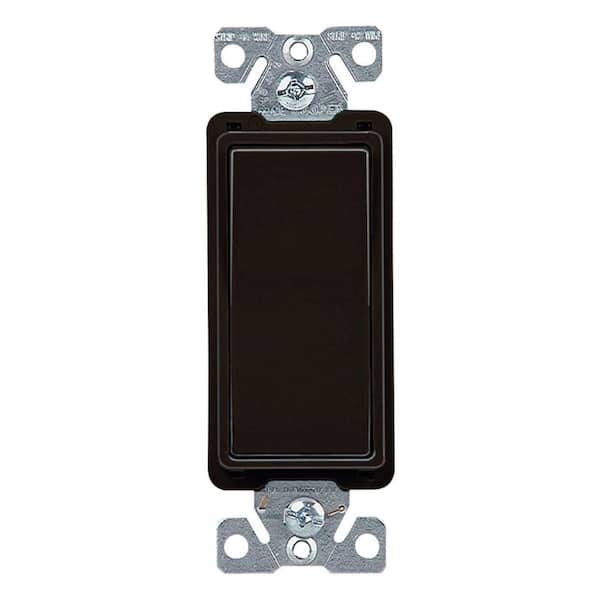 Eaton 15 Amp 4-Way Rocker Decorator Switch, Black