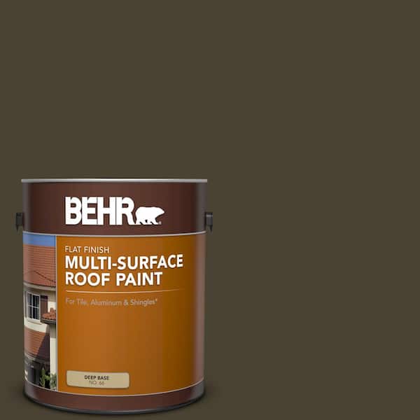 1 gal. #PPU5-01 Espresso Beans Flat Multi-Surface Exterior Roof Paint