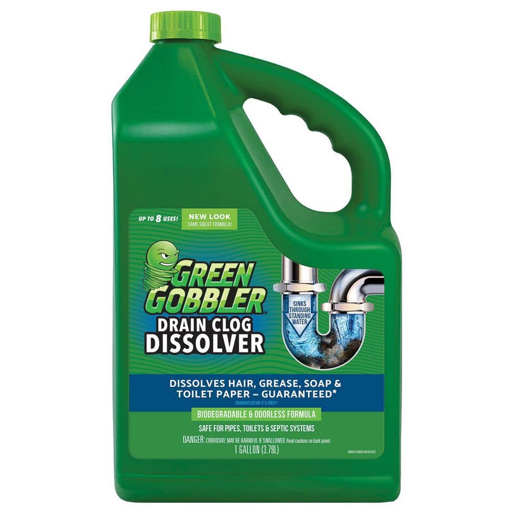 Green Gobbler 1 Gal. Drain and Toilet Clog Dissolver G8032D - The Home Depot