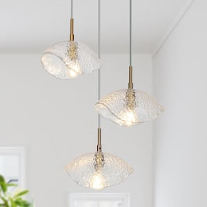 Evangeline 3-Light Plating Brass Glam Round Chandelier for Living Room with no bulbs included
