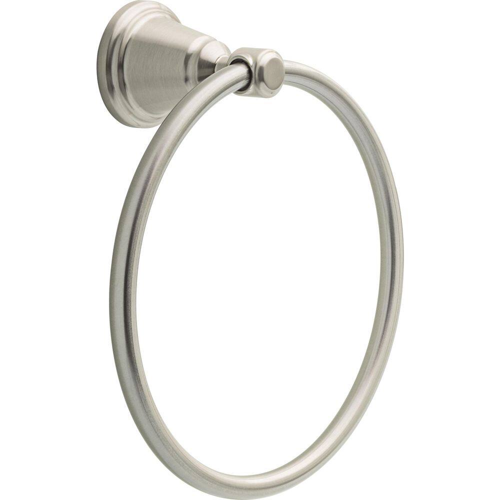 Foundations Design Series Wall Mounted Round Closed Towel Ring Bath Hardware Accessory in SpotShield Brushed Nickel price history on PriceWatchPro