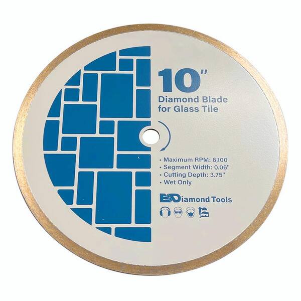 EDiamondTools 10 in. Glass Mosaic Tile 