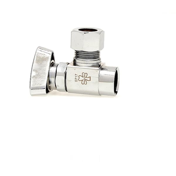 MCGUIRE MANUFACTURING CO., INC. Convertible II 1/2 in. Sweat x 3/8 in. O.D. 1/4 in. Turn Angle Ball Valve in Chrome