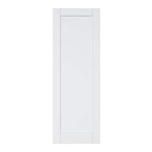 28 in x 80 in. White 1-Panel Blank Solid Core Composite MDF Wood Primed Interior Door Slab for Pocket Door