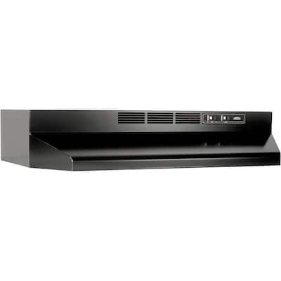 41000 Series 30 in. Ductless Under Cabinet Range Hood with Light in Black