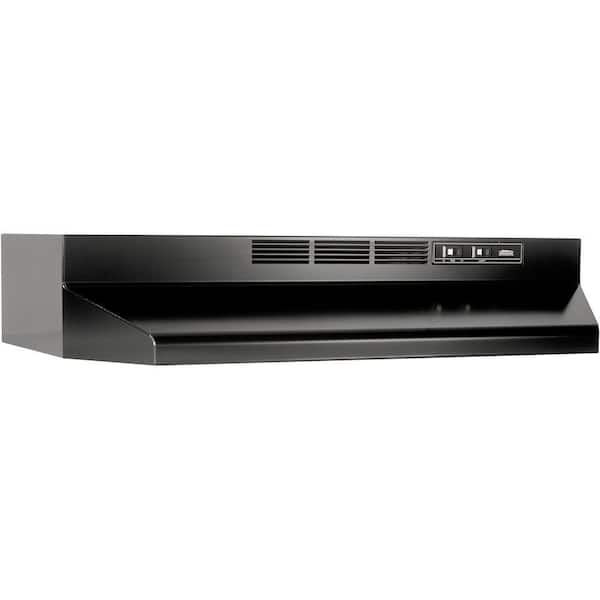 Broan-Nutone 41000 Series 30" W x 6" H x 17-1/2' D Non-Ducted Black Range Hood 