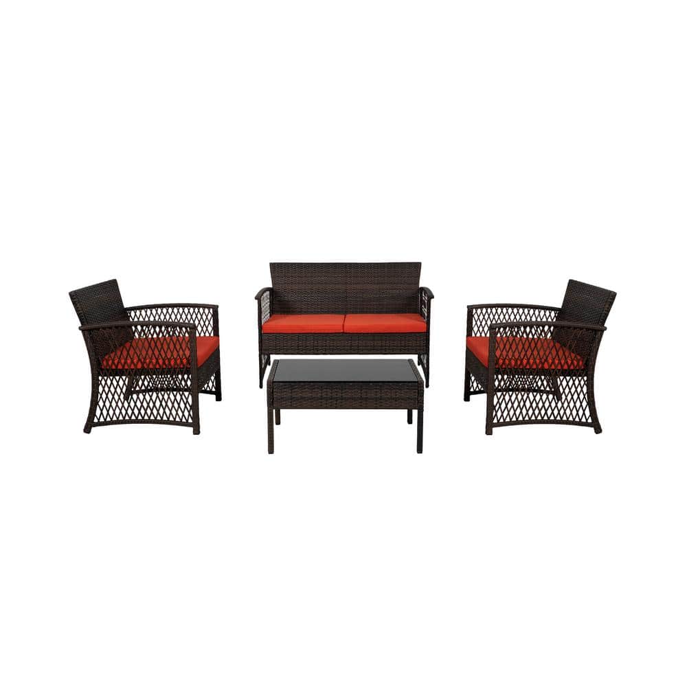 Reviews for WESTIN OUTDOOR Highland Coffee 4Piece Patio Woven Rattan