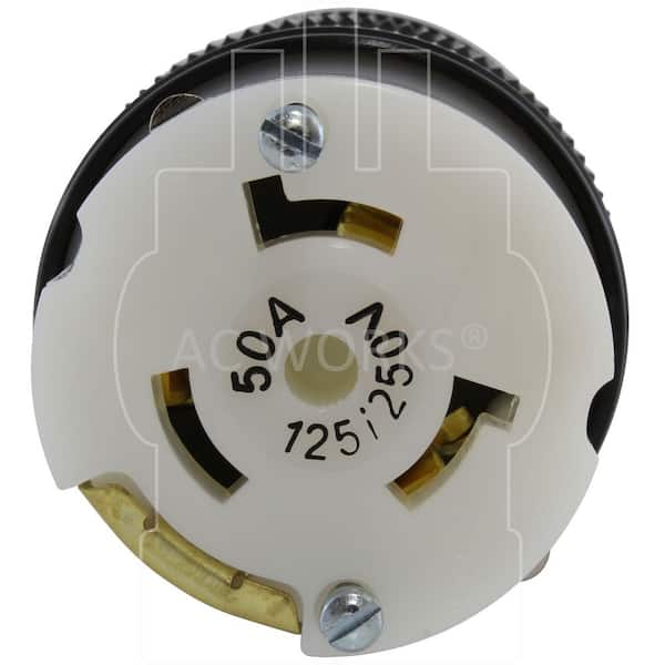 Ss250 Plug AC WORKS NEMA SS2-50R 50 Amp 125/250-Volt 4-Prong Locking, 46% OFF