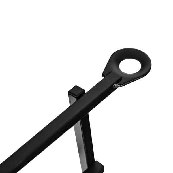 Black Steel No-Dig Ornamental Metal Fence Panel, 48x34 Inches