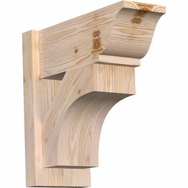 Ekena Millwork 8 in. x 18 in. x 18 in. Westlake Traditional Smooth Douglas Fir Outlooker