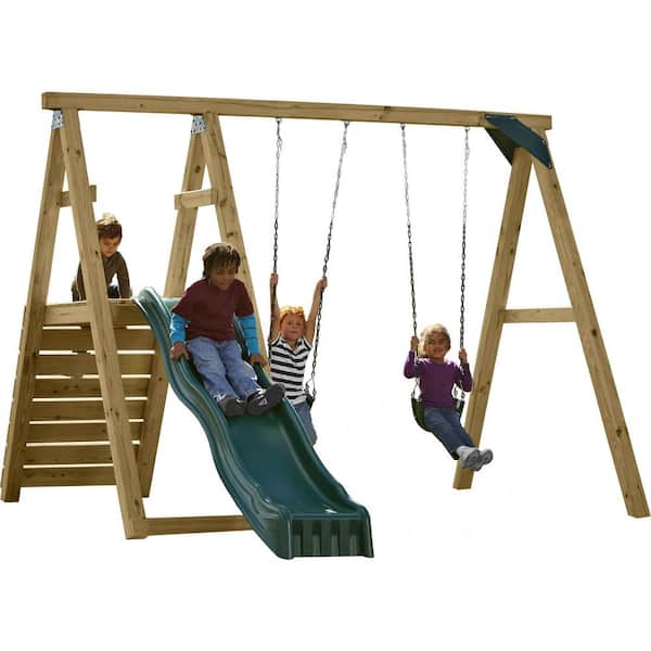 Swing-N-Slide Playsets Pine Bluff Swing Set (Just Add 4x4's and Slide)