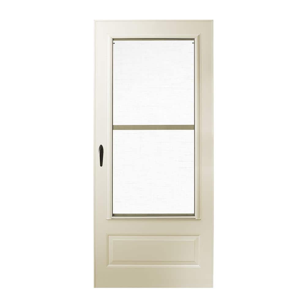 300 Series 32 in. x 80 in. Almond Universal 3/4 Light Mid-View Aluminum Sto