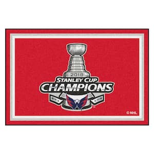 Washington Capitals 2018 Stanley Cup Champions Red 5 ft. x 8 ft. Plush Area Rug