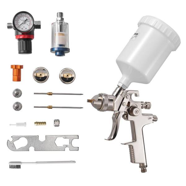 LVLP Air Spray Gun, Gravity Feed Paint Sprayer Gun, 3 Nozzles (1.3/1.4/1. 7mm), 600ml Capacity Automotive Paint Sprayer