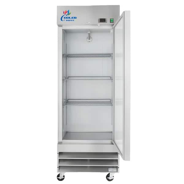 27 in. W 23 cu. ft. Single 1-Door Commercial Reach in Upright Refrigerator in Stainless Steel