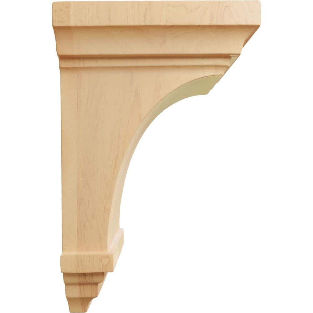 Mini Jefferson Red Oak Hand-Carved Wood Corbel, 6" Height