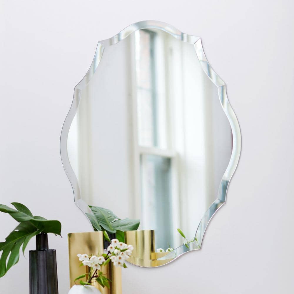 23.5" x 30.5" Clear Beveled Frameless Vanity Mirror