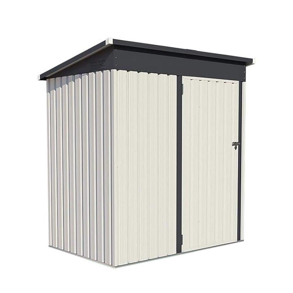5 ft. W x 3 ft. D Metal Shed with Single Lockable Door White (15 sq. ft. ) price history on PriceWatchPro