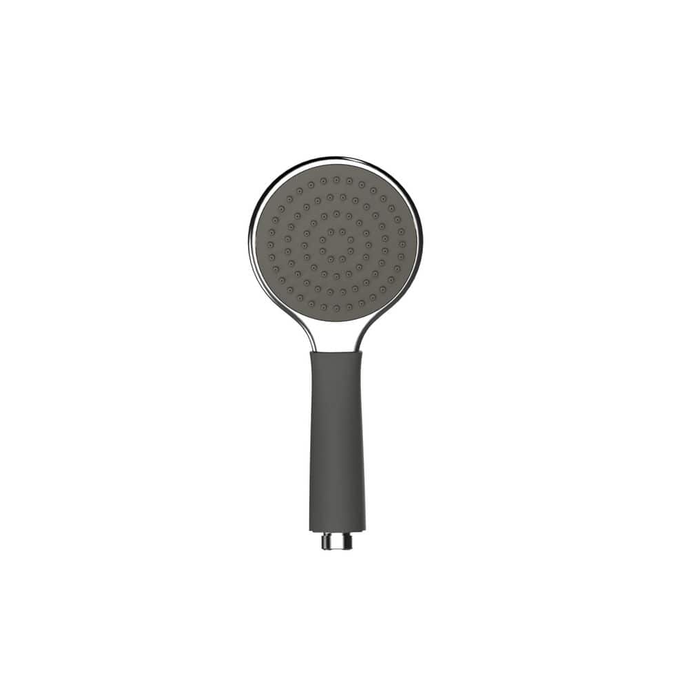 Wide Colorful Handheld Shower Head with Silicone Grip 6 Colors (Gray)