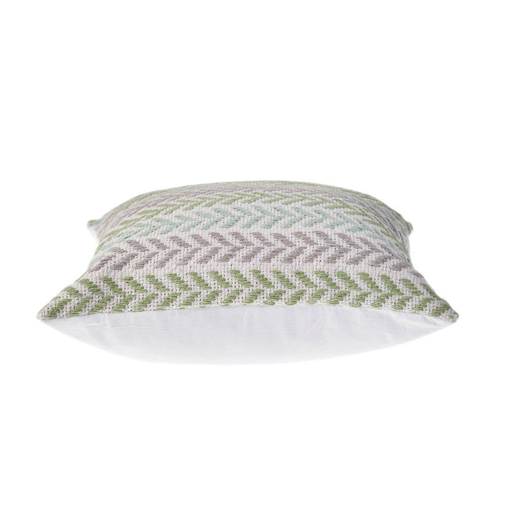 Spring Day Chevron Pattern Cotton Throw Pillow, Multi, 18" x 18"
