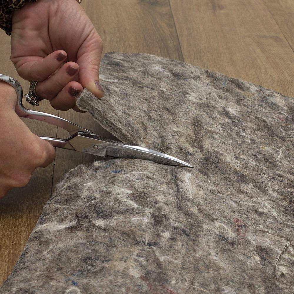 Gray Felt and Latex 18" x 12" Rug Pad