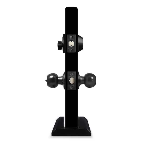 Premier Lock Black Entry Door Knob Combo Lock Set with Deadbolt