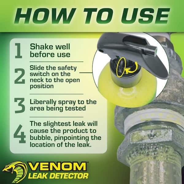 VENOM 8 oz. Leak Detector Spray with Visible Bubble Leak Detection