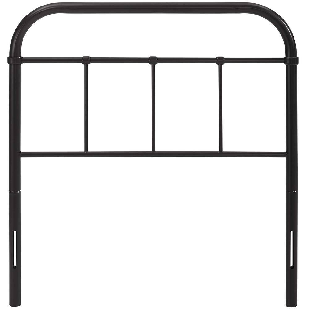 Twin Black Steel Industrial Bedstead with Vintage Design