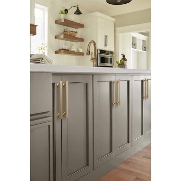 Everett 8-13/16 in. (224mm) Modern Champagne Bronze Bar Cabinet Pull
