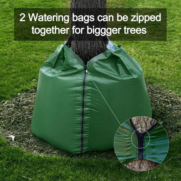 OGETFUUR 5-Pack 20 Gal. PVC Tree Watering Bag for Slow Release Drip Tree Irrigation Reusable Durable