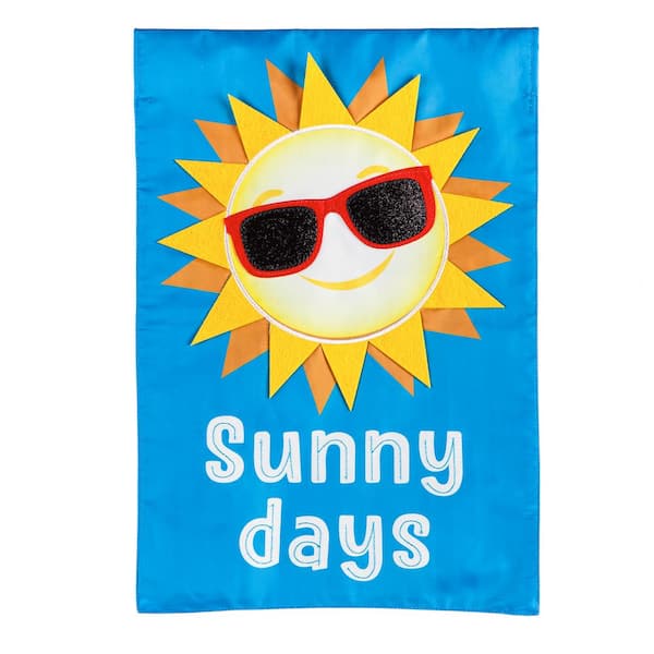 Evergreen 1 ft. x 1-1/2 ft. Sunny Days Garden Applique Flag
